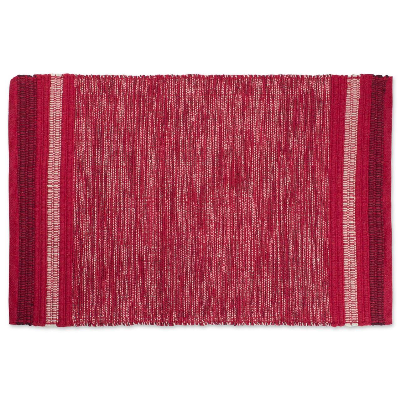 DII® Variegated Red Recycled Yarn Rug, 2ft. x 3ft.